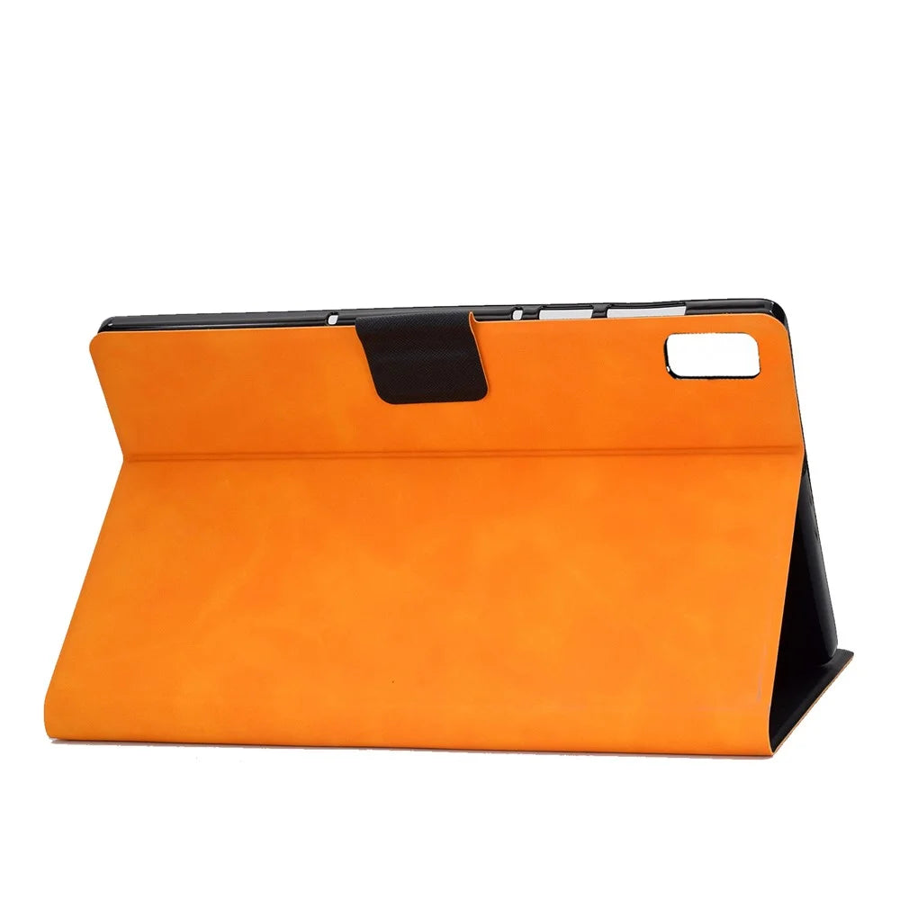 For Lenovo Tab M9 TB-310FU PU Leather Tablet Case A7 Cowhide Texture Protective Cover with Card Holder - Khaki - 5