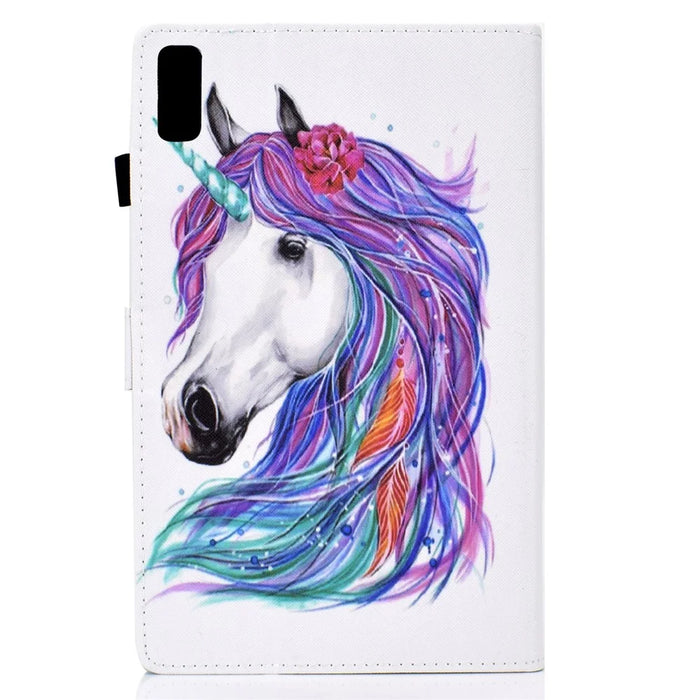 For Lenovo Tab M9 TB-310FU PU Leather Tablet Case A2 Pattern Printing Stand Card Slot Cover - Horse - 3