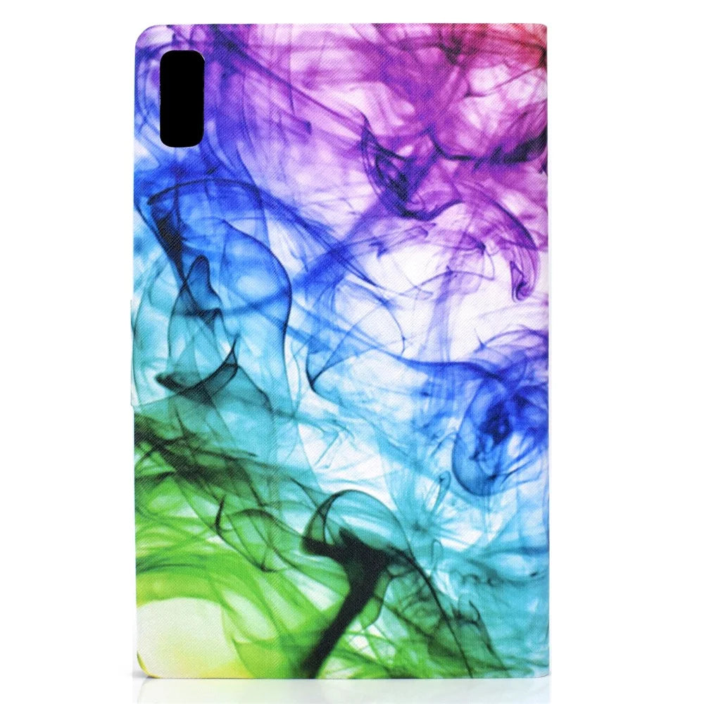 For Lenovo Tab M9 TB-310FU A3 Pattern Printing Stand Case PU Leather Card Slot Tablet Cover - Smoke - 3