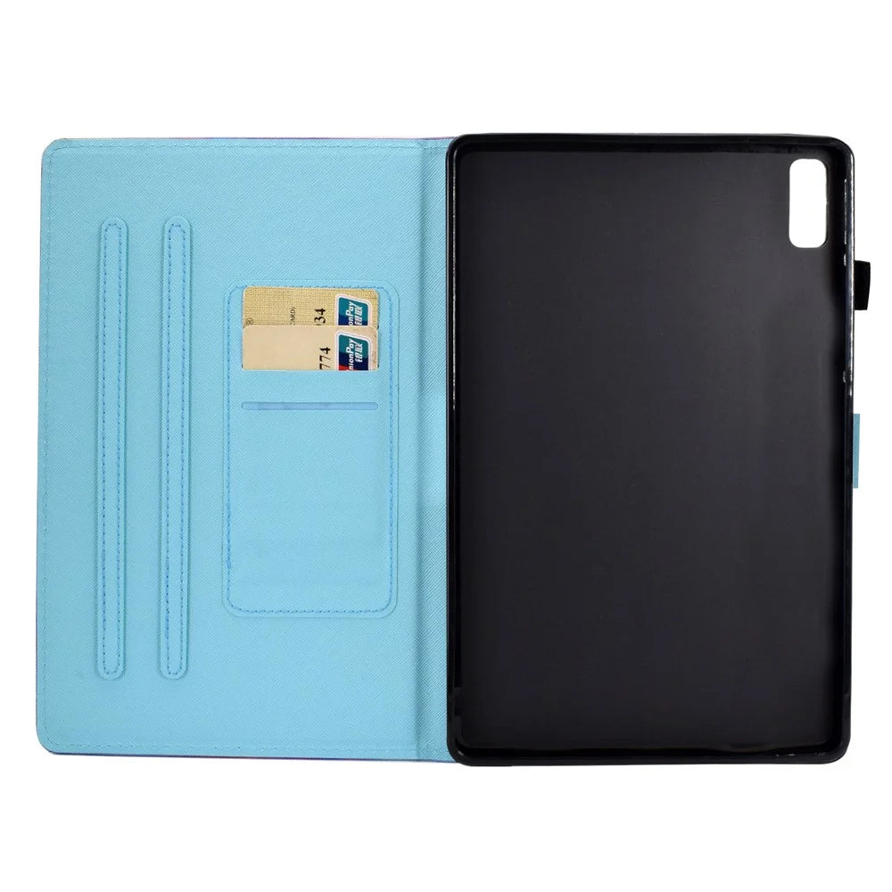 For Lenovo Tab P11 Gen 2 TB-350 PU Leather Protective Case A2 Pattern Printing Stand Tablet Cover with Card Holder - Horse - 4