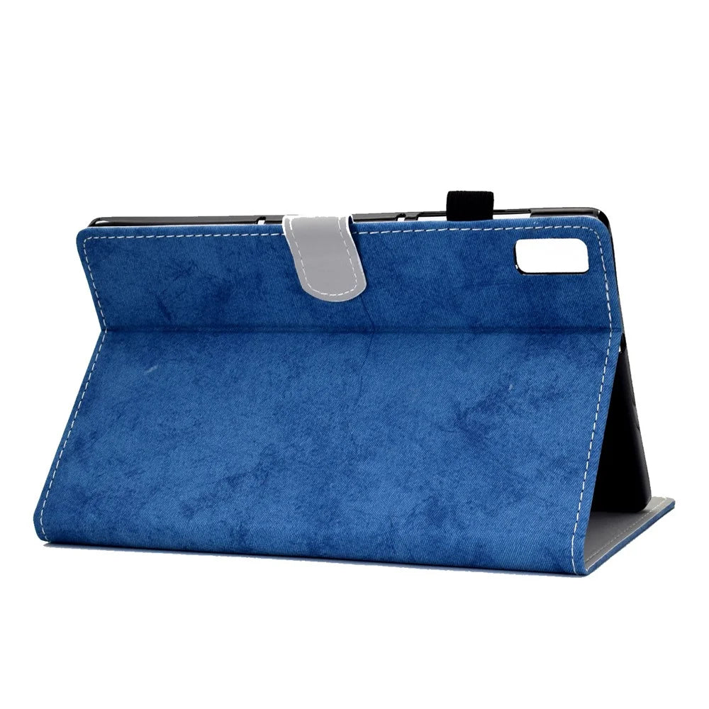 For Lenovo Tab P11 Gen 2 TB-350 Shockproof PU Leather Tablet Case A6 Cloth Texture Stand Card Slots Cover - Blue - 4