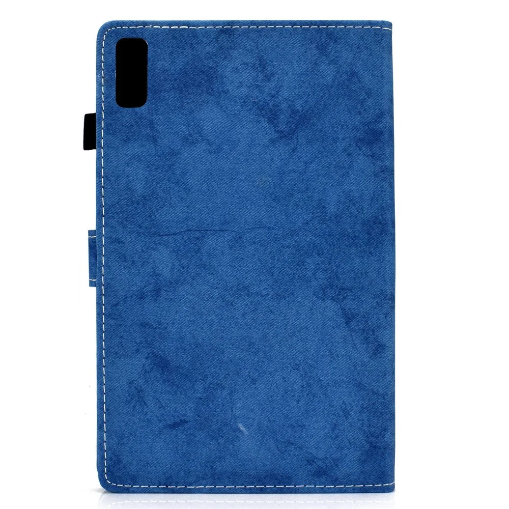 For Lenovo Tab P11 Gen 2 TB-350 Shockproof PU Leather Tablet Case A6 Cloth Texture Stand Card Slots Cover - Blue - 5