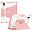 For iPad mini (2024) / mini (2021) Tablet Case 360-Degree Rotation Armor Leather Stand Tablet Cover with Auto Wake / Sleep - Pink - 1