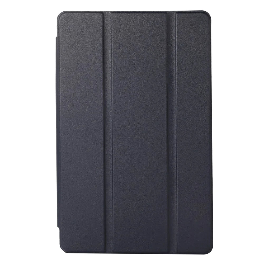 For Samsung Galaxy Tab A7 Lite 8.7-inch PU Leather Tri-Fold Stand Case Solid Color Tablet Cover with Pencil Slot - Blue - 6
