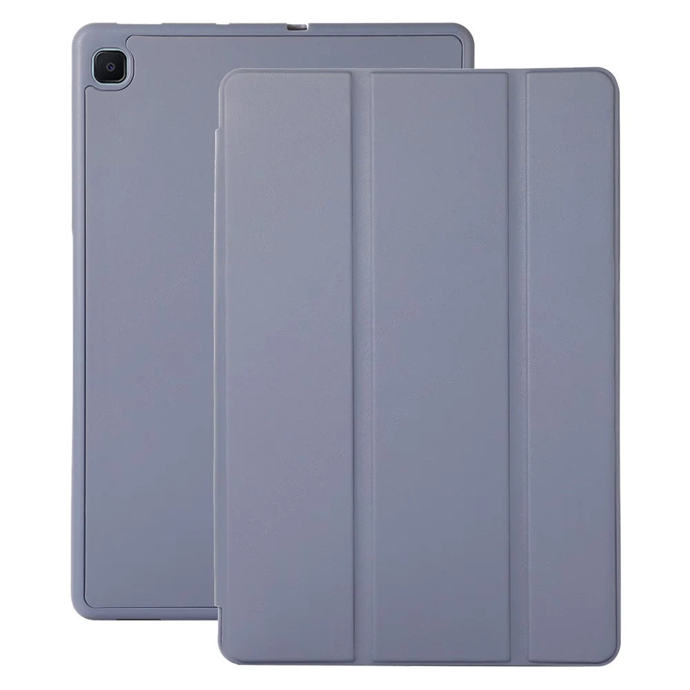 Leather Tablet Case for Samsung Galaxy Tab S6 Lite (2024) / S6 Lite (2022) / S6 Lite (2020) SM-P610 P615 Solid Color Stand Cover - Purple - 1
