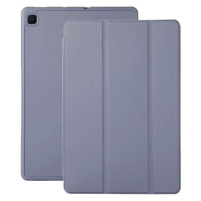 Leather Tablet Case for Samsung Galaxy Tab S6 Lite (2024) / S6 Lite (2022) / S6 Lite (2020) SM-P610 P615 Solid Color Stand Cover - Purple - 1