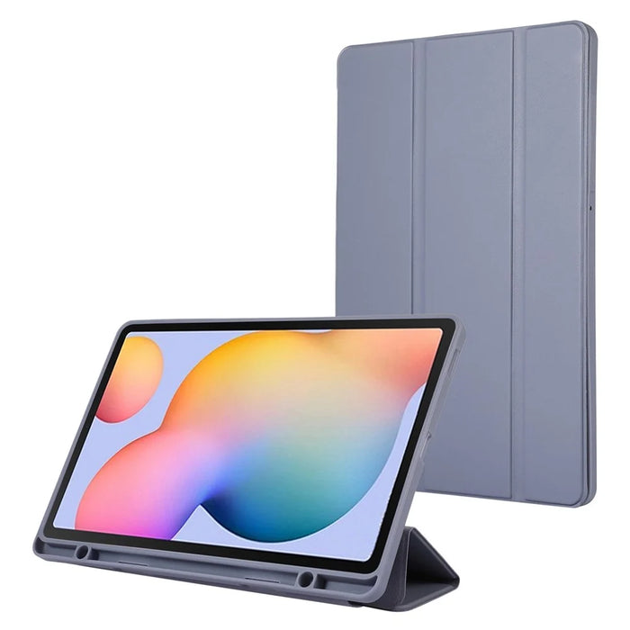 Leather Tablet Case for Samsung Galaxy Tab S6 Lite (2024) / S6 Lite (2022) / S6 Lite (2020) SM-P610 P615 Solid Color Stand Cover - Purple - 6
