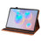 For Samsung Galaxy Tab S6 PU Leather Tablet Case Flower Imprinting Cover with Stand Card Holder - Brown - 2