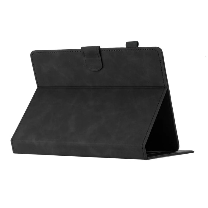 Butterfly Imprinted Stand Case for 10-inch Tablet, Card Holder PU Leather Tablet Cover - Black - 3