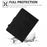Butterfly Imprinted Stand Case for 10-inch Tablet, Card Holder PU Leather Tablet Cover - Black - 7