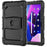 For Lenovo Tab M10 (Gen 3) TB-328F Anti-Scratch Silicone+PC Tablet Case Kickstand Cover with Strap - Black - 2