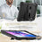For Lenovo Tab M10 (Gen 3) TB-328F Anti-Scratch Silicone+PC Tablet Case Kickstand Cover with Strap - Black - 4