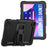 For Lenovo Tab M10 Plus (3rd Gen) 125FU / 128FU / Xiaoxin Pad 2022 10.6 inch Silicone+PC Tablet Cover Kickstand Case with Strap - Black - 1