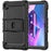 For Lenovo Tab M10 Plus (3rd Gen) 125FU / 128FU / Xiaoxin Pad 2022 10.6 inch Silicone+PC Tablet Cover Kickstand Case with Strap - Black - 2