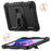 For Lenovo Tab M10 Plus (3rd Gen) 125FU / 128FU / Xiaoxin Pad 2022 10.6 inch Silicone+PC Tablet Cover Kickstand Case with Strap - Black - 3
