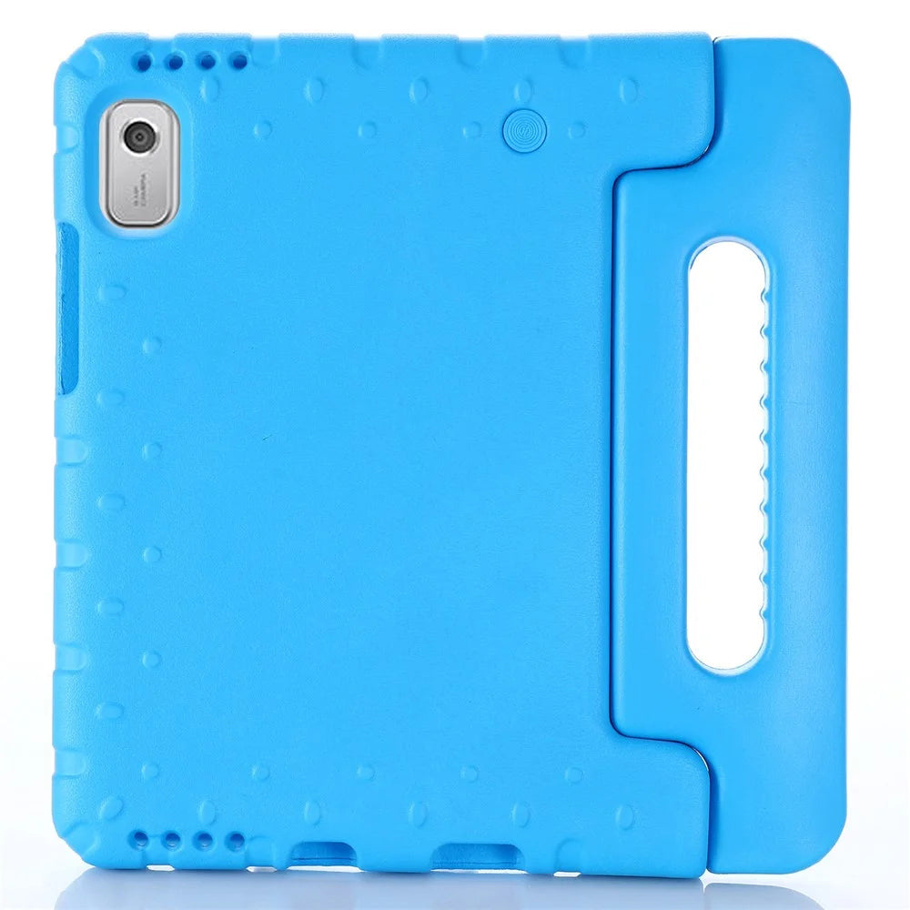 For Lenovo Tab M9 TB-310FU Protective EVA Case Anti-Fall Tablet Cover Shockproof Case with Kickstand Handle - Blue - 1