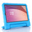 For Lenovo Tab M9 TB-310FU Protective EVA Case Anti-Fall Tablet Cover Shockproof Case with Kickstand Handle - Blue - 3