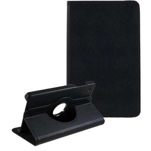 For Lenovo Tab M8 (4th Gen) 2024 TB-301XU / M8 (4th Gen) 2023 TB-300FU Tablet Case 360-Degree Rotating Leather Tablet Cover - Black - 1