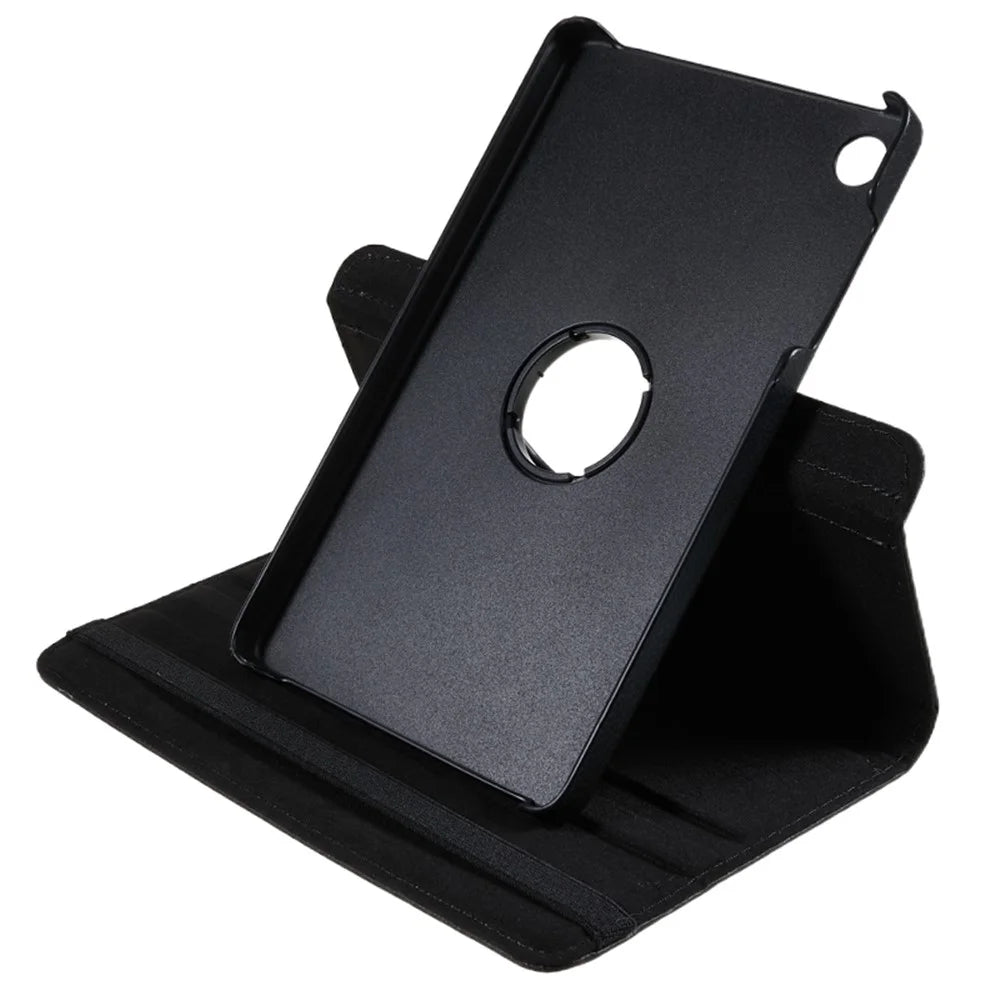 For Lenovo Tab M8 (4th Gen) 2024 TB-301XU / M8 (4th Gen) 2023 TB-300FU Tablet Case 360-Degree Rotating Leather Tablet Cover - Black - 5