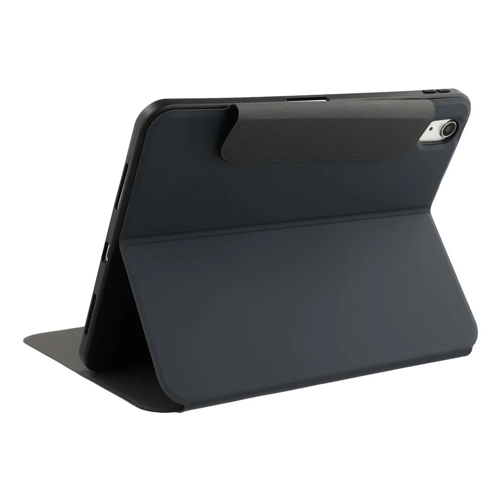 For iPad (2025) / 10.9 (2022) PU Leather Tablet Case Stand Magnetic Clasp Tablet Cover - Black - 2