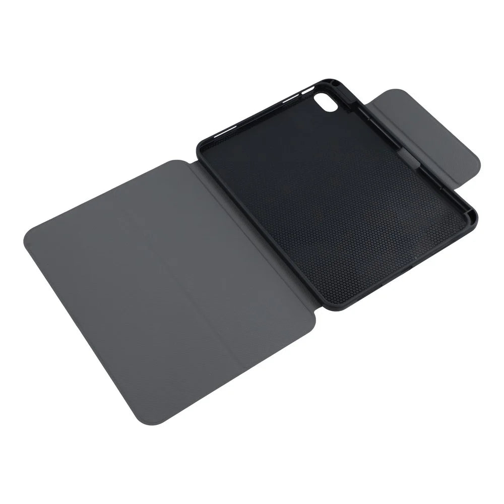 For iPad (2025) / 10.9 (2022) PU Leather Tablet Case Stand Magnetic Clasp Tablet Cover - Black - 4