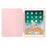 For iPad 10.2 (2021) / (2020) / (2019) Tri-fold Stand Tablet Case PU Leather Transparent Acrylic Tablet Cover - Pink - 2
