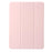 For iPad 10.2 (2021) / (2020) / (2019) Tri-fold Stand Tablet Case PU Leather Transparent Acrylic Tablet Cover - Pink - 5