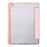 For iPad 10.2 (2021) / (2020) / (2019) Tri-fold Stand Tablet Case PU Leather Transparent Acrylic Tablet Cover - Pink - 6