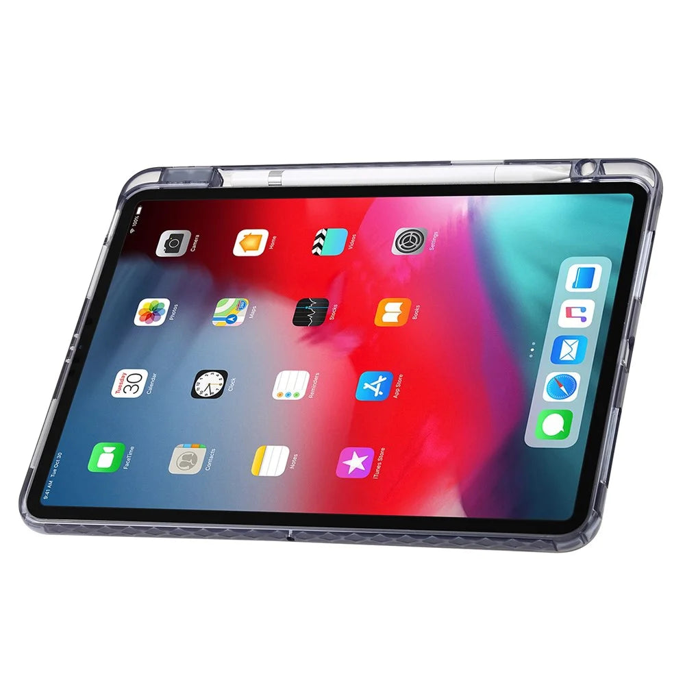 For iPad Air 11 (2026) / (2025) / (2024) / Pro 11 (2018) / (2020) / (2021) / (2022) / Air (2022) / (2020) Origami Tri-Fold Stand Leather Cover - Purple - 3