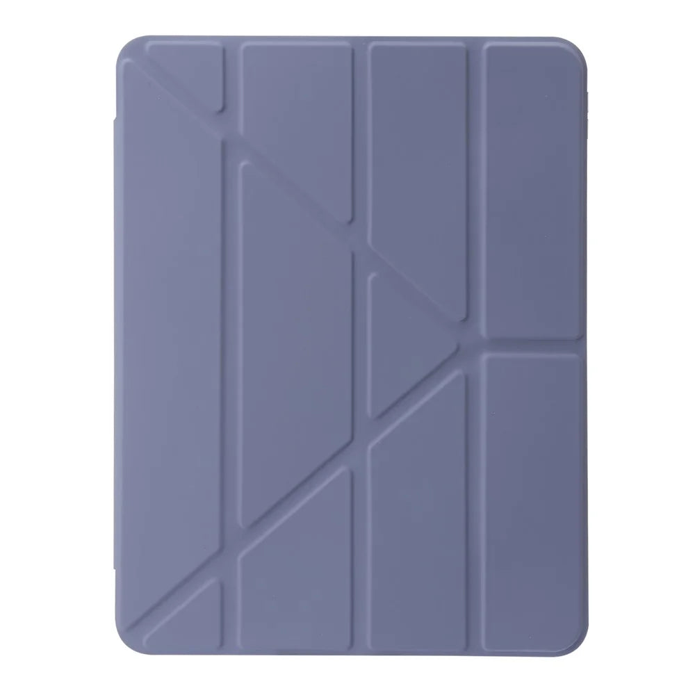 For iPad Air 11 (2026) / (2025) / (2024) / Pro 11 (2018) / (2020) / (2021) / (2022) / Air (2022) / (2020) Origami Tri-Fold Stand Leather Cover - Purple - 5