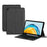 For Huawei MatePad SE 10.4-inch Leather Case + Bluetooth-compatible Keyboard with Backlight Trackpad - Black - 1