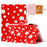 For iPad Air (2013) / Air 2 / iPad Pro 9.7 inch (2016) / iPad (2017) / (2018) Dot Printed Protective Tablet Case PU Leather Flip Cover - Red / White Dot - 1