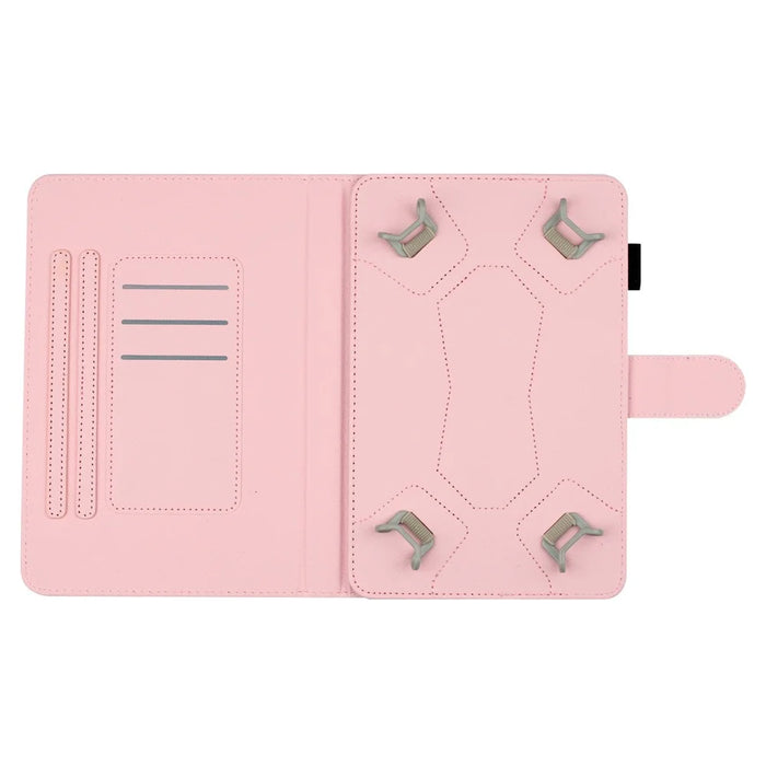 7-inch Tablet PU Leather Card Holder Stand Case Dots Pattern Auto Wake / Sleep Tablet Cover - White / Green Dots - 2