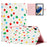 For Samsung Galaxy Tab A8 10.5 (2021) X200 / X205 Dots Pattern PU Leather Stand Case Card Holder Tablet Cover - White / Multi-color Dots - 1