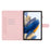 For Samsung Galaxy Tab A8 10.5 (2021) X200 / X205 Dots Pattern PU Leather Stand Case Card Holder Tablet Cover - White / Multi-color Dots - 2