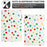 For Samsung Galaxy Tab A8 10.5 (2021) X200 / X205 Dots Pattern PU Leather Stand Case Card Holder Tablet Cover - White / Multi-color Dots - 5