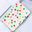 For Samsung Galaxy Tab A8 10.5 (2021) X200 / X205 Dots Pattern PU Leather Stand Case Card Holder Tablet Cover - White / Multi-color Dots - 7