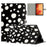 For Samsung Galaxy Tab A7 10.4 (2020) / (2022) Dots Pattern PU Leather Stand Case Tablet Cover with Card Slots - Black / White Dots - 1