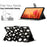 For Samsung Galaxy Tab A7 10.4 (2020) / (2022) Dots Pattern PU Leather Stand Case Tablet Cover with Card Slots - Black / White Dots - 6