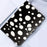 For Samsung Galaxy Tab A7 10.4 (2020) / (2022) Dots Pattern PU Leather Stand Case Tablet Cover with Card Slots - Black / White Dots - 7