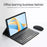For Honor Pad V8 Leather Stand Tablet Case with Detachable Magnetic Wireless Keyboard (Without Touchpad) - Black - 2