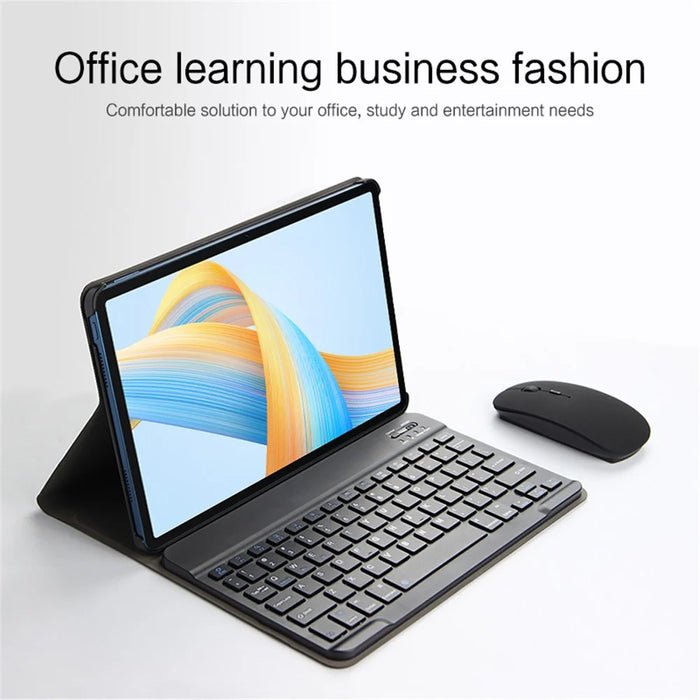For Honor Pad V8 Leather Stand Tablet Case with Detachable Magnetic Wireless Keyboard (Without Touchpad) - Black - 2