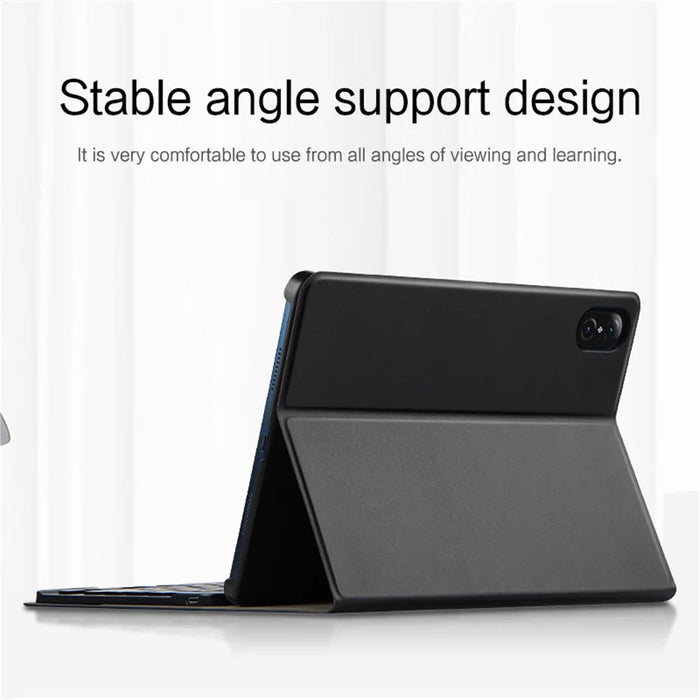 For Honor Pad V8 Leather Stand Tablet Case with Detachable Magnetic Wireless Keyboard (Without Touchpad) - Black - 4