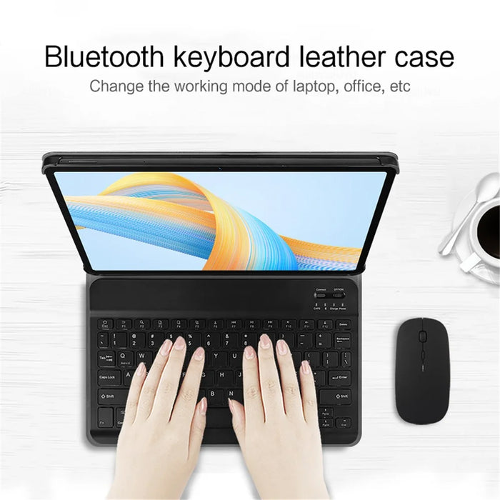 For Honor Pad V8 Leather Stand Tablet Case with Detachable Magnetic Wireless Keyboard (Without Touchpad) - Black - 6
