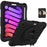 For iPad mini (2024) / mini (2021) Silicone+PC Protective Cover Rotating Kickstand Shockproof Tablet Case with Pencil Holder - Black - 1