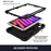 For iPad mini (2024) / mini (2021) Silicone+PC Protective Cover Rotating Kickstand Shockproof Tablet Case with Pencil Holder - Black - 3