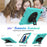 For Samsung Galaxy Tab A8 10.5 (2021) / (2022) Tablet Case Silicone+PC Rotating Kickstand Rugged Cover - Mint Green - 2