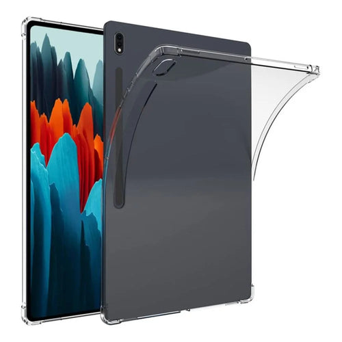 For Samsung Galaxy Tab S8 Ultra Flexible TPU Tablet Case Reinforced Corners Transparent Protection Cover - 1
