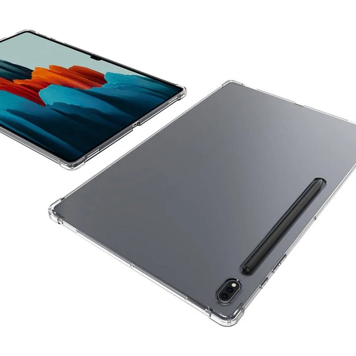 For Samsung Galaxy Tab S8 Ultra Flexible TPU Tablet Case Reinforced Corners Transparent Protection Cover - 5