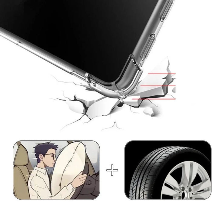 For Samsung Galaxy Tab S8 Ultra Flexible TPU Tablet Case Reinforced Corners Transparent Protection Cover - 7